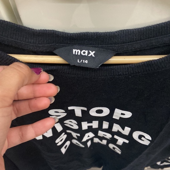 max black printed sweatshirt - Picture 2 of 4